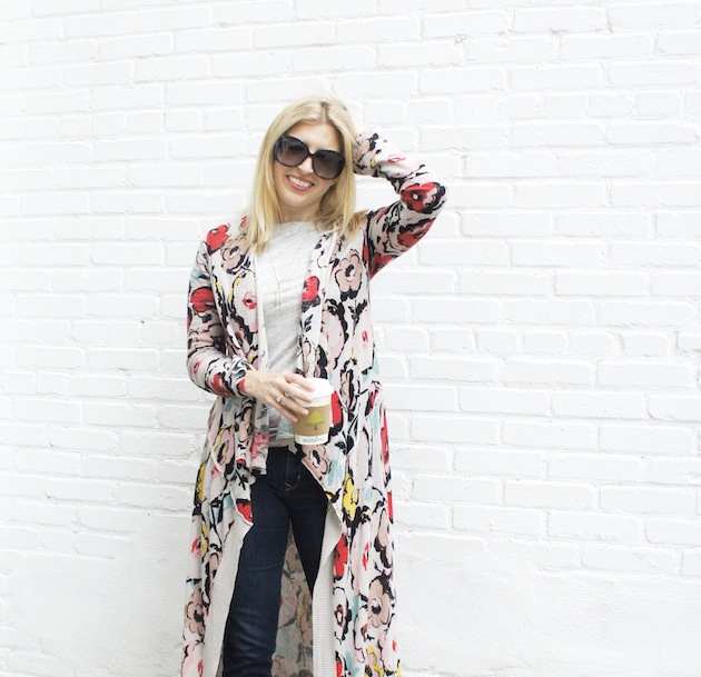 Long Floral Sweater - The Boston Fashionista